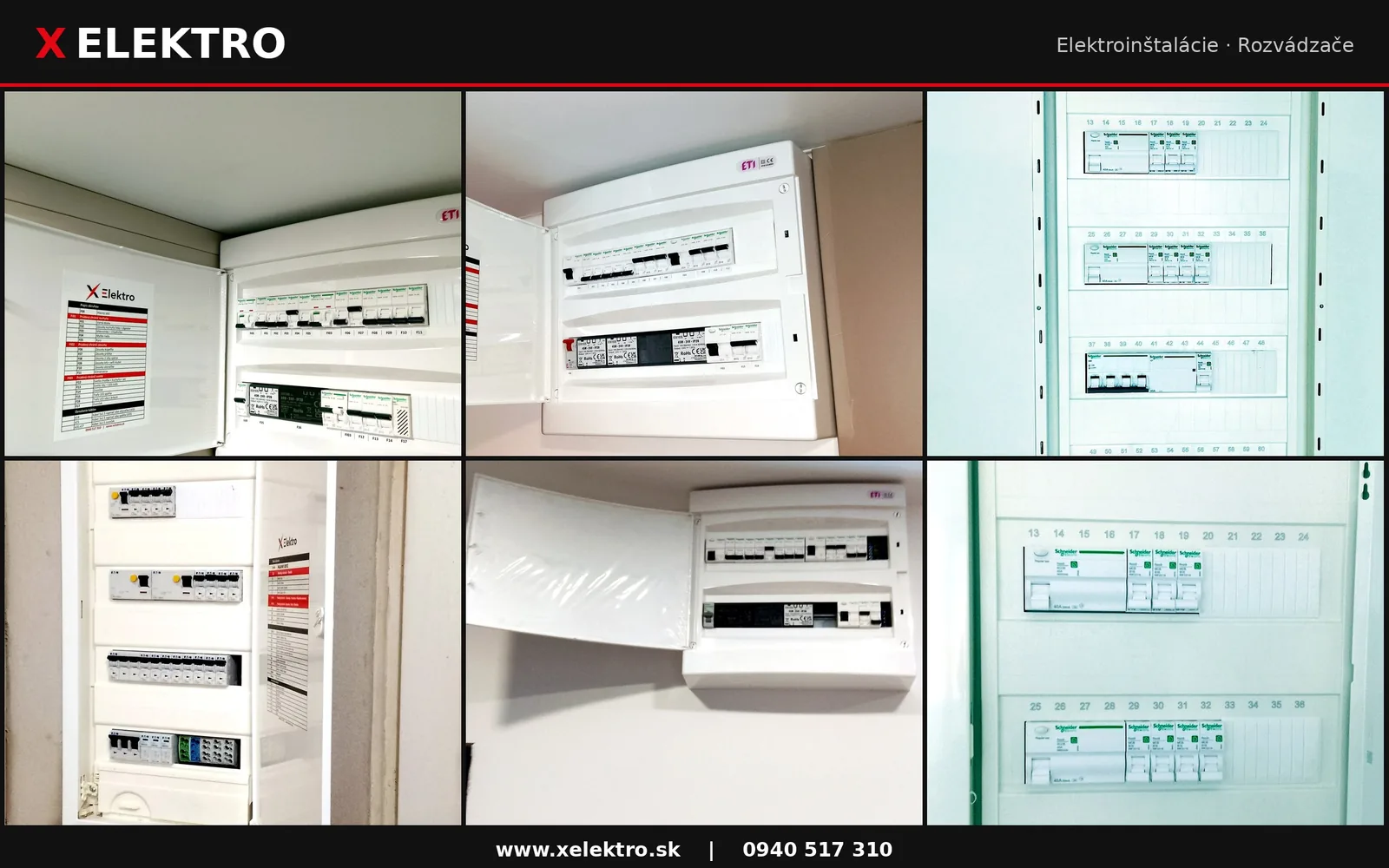 Rozvádzače – koláž realizácií XELEKTRO